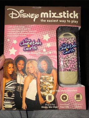 Disney Pink Leopard Print Mixstick Portable Music Player
